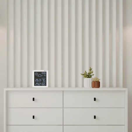 Termometry-i-stacje-pogodowe - stacja pogodowa bezprzewodowa z czujnikiem zewnętrznym biała stojąca e8647w emos 