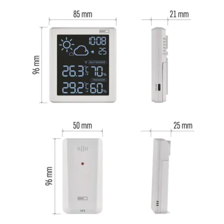 Termometry-i-stacje-pogodowe - stacja pogodowa bezprzewodowa z czujnikiem zewnętrznym biała stojąca e8647w emos 