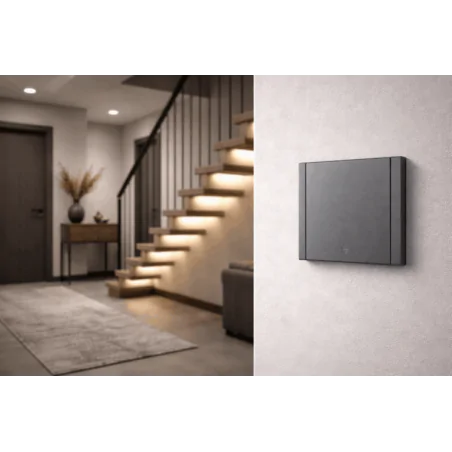 Wylaczniki-schodowe - wyłącznik schodowy zmienny szary z ramką w komplecie cc-tr-11 wesa 