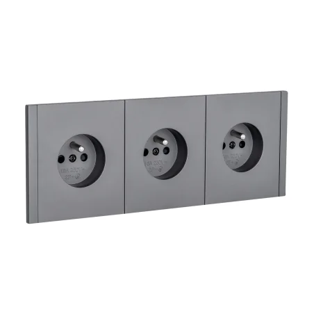 Ramki-potrojne - potrójna ramka pozioma szara do serii cc- tr premium cc-tr-49 wesa 