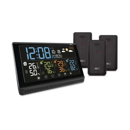 Termometry-i-stacje-pogodowe - stacja pogodowa bezprzewodowa meteo z 3 czujnikami zewnętrznymi na baterie e8614 emos 