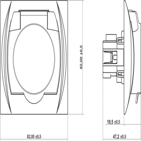 Gniazda-elektryczne - 8lgpb-1zd podtynkowe złote gniazdko z klapką bez przesłon logo karlik 