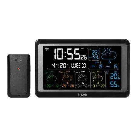 Termometry-i-stacje-pogodowe - wielofunkcyjna bezprzewodowa stacja pogodowa na wi-fi czarna tuay ws-6 orno 