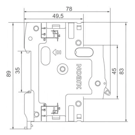 Automatyka - wyłącznik różnicowo-prądowy noark 300ma 400v ip20 25a 108339 