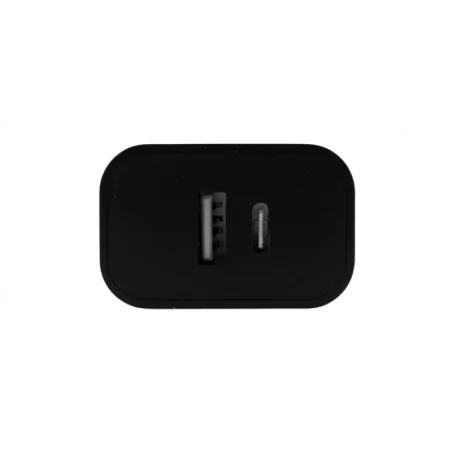 Przedluzacze-elektryczne - szybka ładowarka do telefonu czarna usb-c usb-a kostka zasilacz do smartfonu eco-light 