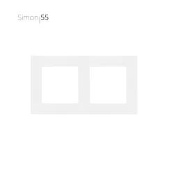 Ramki-podwojne - ramka podwójna biały mat do gniazd i włączników simon 55 kontakt-simon tr2/111