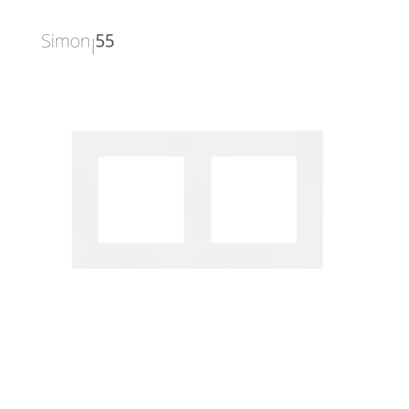 Ramki-podwojne - ramka podwójna biały mat do gniazd i włączników simon 55 kontakt-simon tr2/111 firmy Kontakt-Simon 