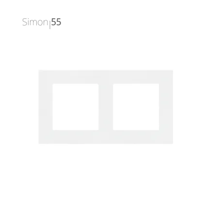 Ramki-podwojne - ramka podwójna biały mat do gniazd i włączników simon 55 kontakt-simon tr2/111 