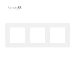 Ramki-potrojne - ramka potrójna biały mat do gniazd i włączników simon 55 kontakt-simon tr3/111