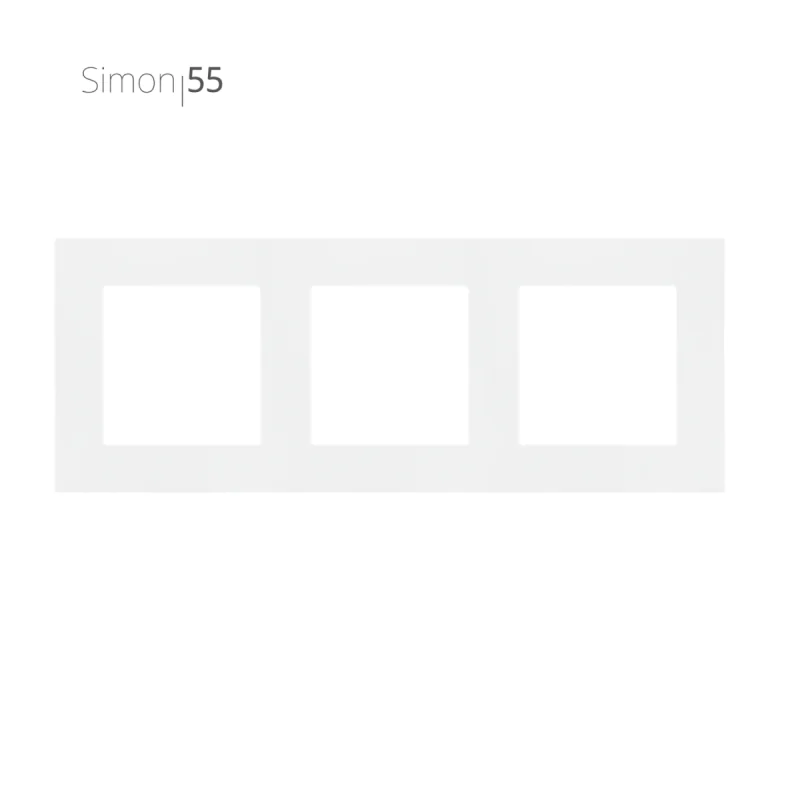 Ramki-potrojne - ramka potrójna biały mat do gniazd i włączników simon 55 kontakt-simon tr3/111 firmy Kontakt-Simon 