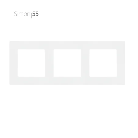 Ramki-potrojne - ramka potrójna biały mat do gniazd i włączników simon 55 kontakt-simon tr3/111 