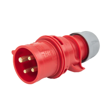 Wtyki-silowe - wtyka przenośna izolowana 4 bolce czerwona 32a 4p 400v ip44 024-6_b pce 