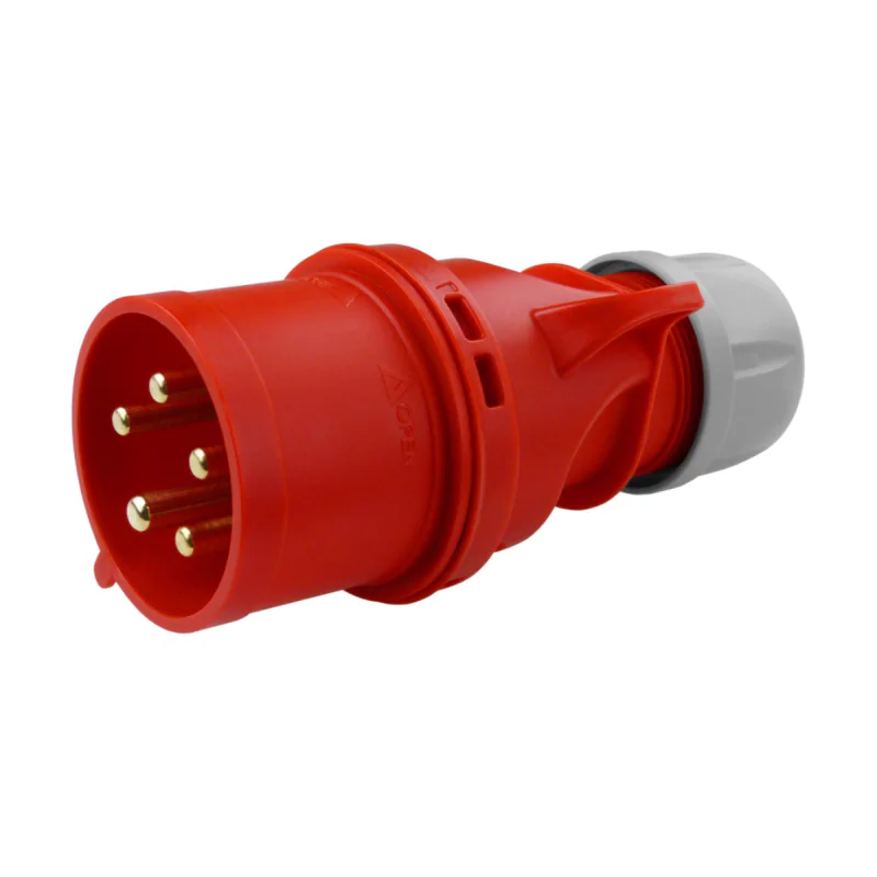 Wtyki-silowe - wtyka przenośna izolowana 5 bolców czerwona 16a 5p 400v ip44 015-6_b pce firmy PCE 