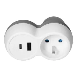 Rozgalezniki - rozgałęźnik z ładowarką usb kontakt z uziemieniem i portami usb c+a or-ae-13302 orno