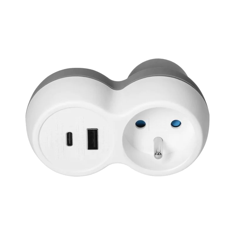 Rozgalezniki - rozgałęźnik z ładowarką usb kontakt z uziemieniem i portami usb c+a or-ae-13302 orno firmy ORNO 