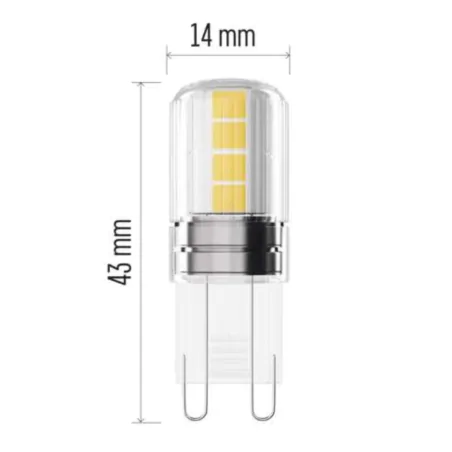 Gwint-trzonek-g9 - żarówka led g9 o mocy 2,5w odpowiednik 32w zimne światło 6500k zq9d14 emos 