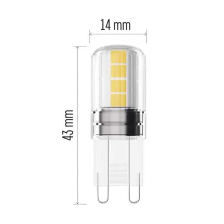 Gwint-trzonek-g9 - żarówka led g9 z ciepłym światłem 3000k 2,5w odpowiednik 32w zq9d12 emos 