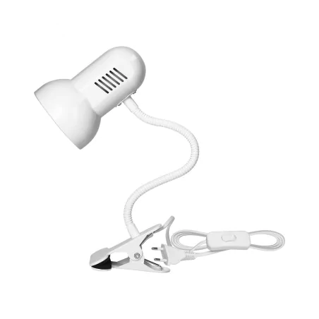 Lampki-biurkowe - lampka biurkowa biała z klipsem z regulowanym ramieniem e27 ganso dl-21/w orno 