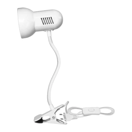 Lampki-biurkowe - lampka biurkowa biała z klipsem z regulowanym ramieniem e27 ganso dl-21/w orno 