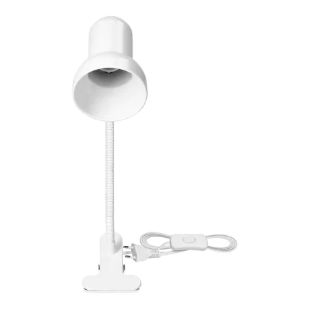 Lampki-biurkowe - lampka biurkowa biała z klipsem z regulowanym ramieniem e27 ganso dl-21/w orno 