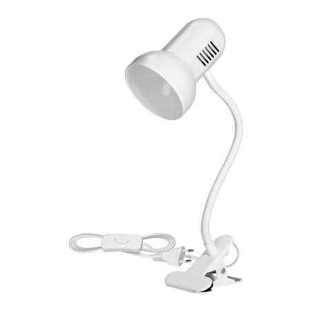 Lampki-biurkowe - lampka biurkowa biała z klipsem z regulowanym ramieniem e27 ganso dl-21/w orno 