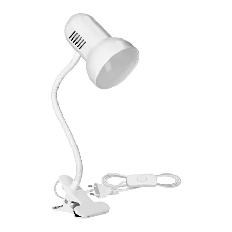 Lampki-biurkowe - lampka biurkowa biała z klipsem z regulowanym ramieniem e27 ganso dl-21/w orno 