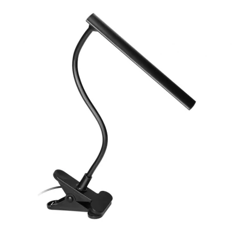 Lampki-biurkowe - lampka biurkowa led z klipsem czarna giętka 5w 4000k teri orno 