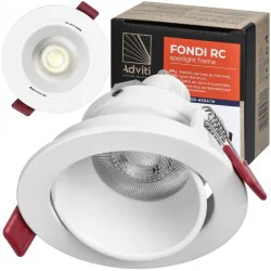 Oprawy-sufitowe-ruchome - oczko sufitowe białe oprawa wpuszczana w sufit fondi orno