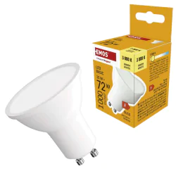 Gwint-trzonek-gu10 - żarówka led gu10 ciepła mocna 10w odpowiednik 72w mr16 1000lm zl8f52 emos