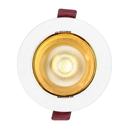 Oprawy-sufitowe-ruchome - oczko sufitowe biało-złote oprawa wpuszczana w sufit gu10 fondi orno 