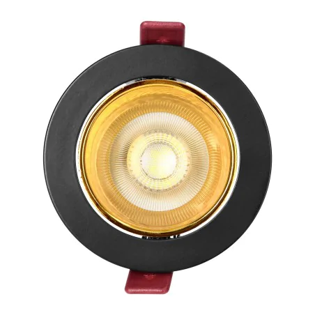 Oprawy-sufitowe-ruchome - czarno-złote oczko sufitowe podtynkowe oprawa wpuszczana w sufit gu10 fondi orno 