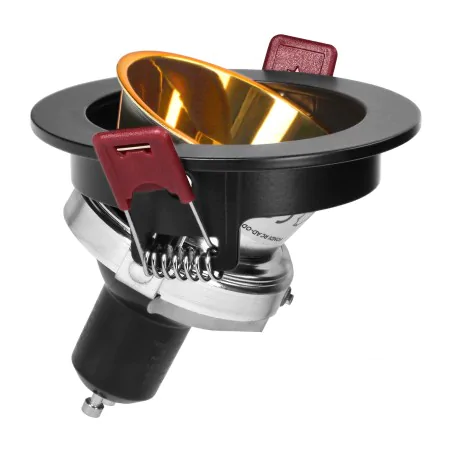 Oprawy-sufitowe-ruchome - czarno-złote oczko sufitowe podtynkowe oprawa wpuszczana w sufit gu10 fondi orno 