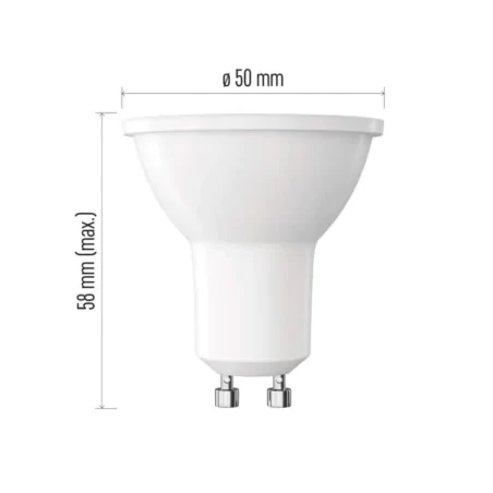 Gwint-trzonek-gu10 - żarówka led gu10 zimna 6500k o mocy 10w odpowiednik 72w mr16 1000lm zl8f54 emos 