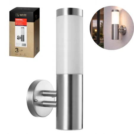 Kinkiety-ogrodowe - kinkiet ogrodowy lampa ścienna zewnętrzna ze stali e27 edera orno 