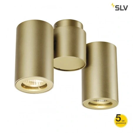 Kinkiety-do-salonu - oprawa ścienno-sufitowa enola_b spot 2 mosiądz 2x gu10 max 2x 50w slv 