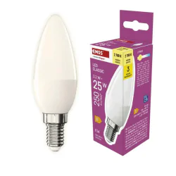 Gwint-trzonek-e14 - żarówka led e14 świeczka 2,2w ciepła 2700k odpowiednik 25w zq3e01 emos