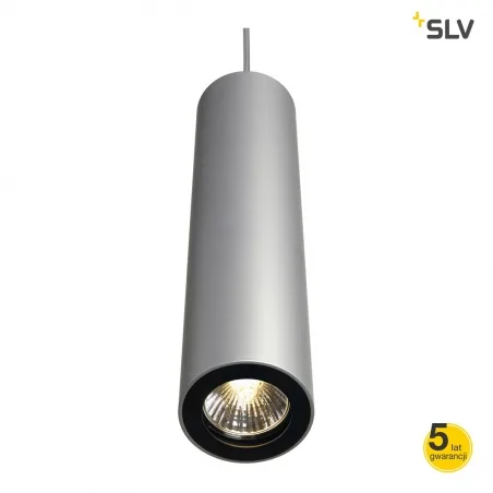 Lampy-sufitowe - slvlampa wisząca enola_b pd-1 srebrno-szary/czarna gu10 max 50w slv 