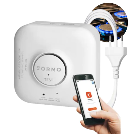 Czujniki-gazu - czujnik do wycieku gazu ziemnego wykrywacz gazu do kuchni sterowany smartfonem tuya orno 