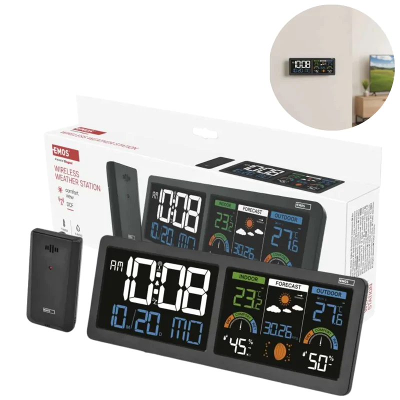 Termometry-i-stacje-pogodowe - stacja meteorologiczna bezprzewodowa z prognozą pogody e8625 emos firmy EMOS 