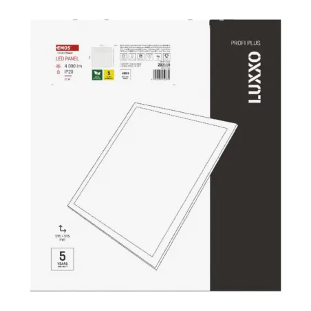 Panele-led - panel led 60x60 wpuszczany biały kwadratowy 22w neutralny 4000k luxxo zb2110 emos 