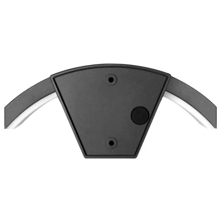 Kinkiety-ogrodowe - lampa ścienna ogrodowa led kinkiet z czujnikiem ruchu czarny półowalny 9w ip54 orno 