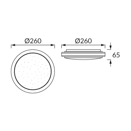 Plafony - dekoracyjna lampa led 12w okrągła sufitowa plafon ze srebrna wstawką 3 barwy światła agata ideus 