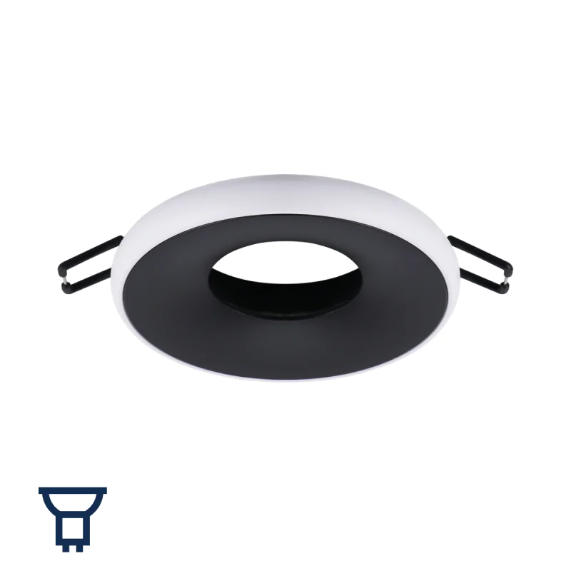 Oprawy-sufitowe-stale - czarno-białe oczko oprawa wpuszczana w sufit gu10 sfora ideus firmy IDEUS - STRUHM 