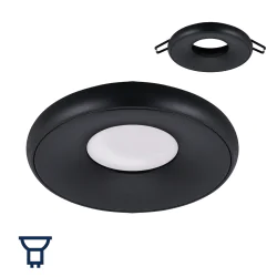 Oprawy-sufitowe-stale - czarne oczko sufitowe oprawa punktowa do sufitu podwieszanego gu10 sfora ideus