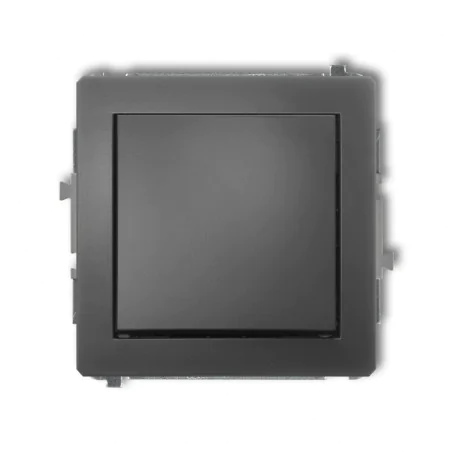 Ramki-pojedyncze - grafitowy włącznik zwierny dzwonkowy pojedynczy matowy 28dwp-4.1 deco karlik 