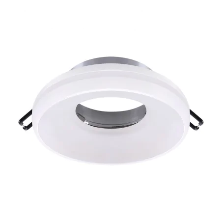 Oprawy-sufitowe-stale - oprawa sufitowa z ozdobnym brzegiem oczko wpuszczane w sufit białe ofra ideus 