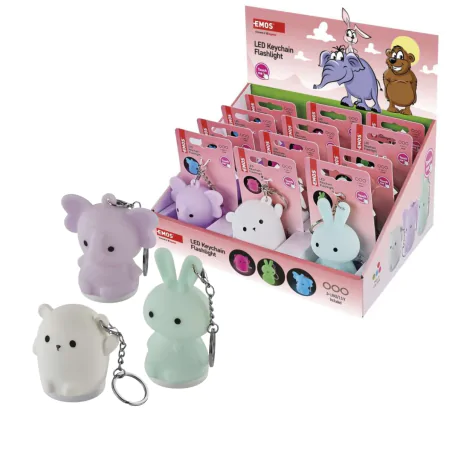 Swiecace-breloczki - silikonowy breloczek led dla dziecka zwierzątka zawieszka do kluczy na prezent p4726 emos 