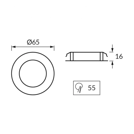Oprawy-sufitowe-stale - oczko sufitowe małe led łazienkowe oprawa meblowa 1.9w neutralna cel ideus 