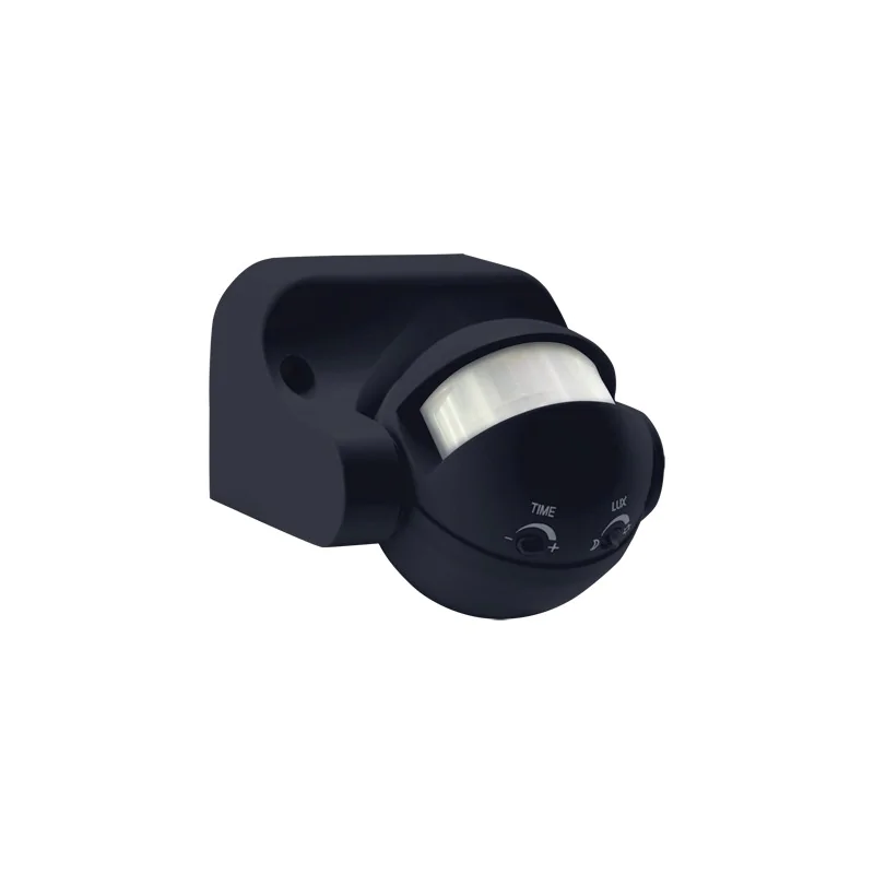 Czujniki-ruchu - czarny czujnik ruchu hermetyczny ip44  azor pir 04910 ideus firmy IDEUS - STRUHM 