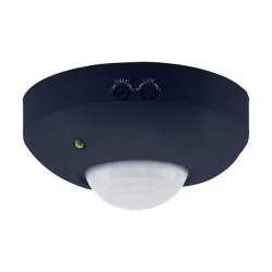 Czujniki-ruchu - czarny czujnik ruchu agent pir 04911 ideus